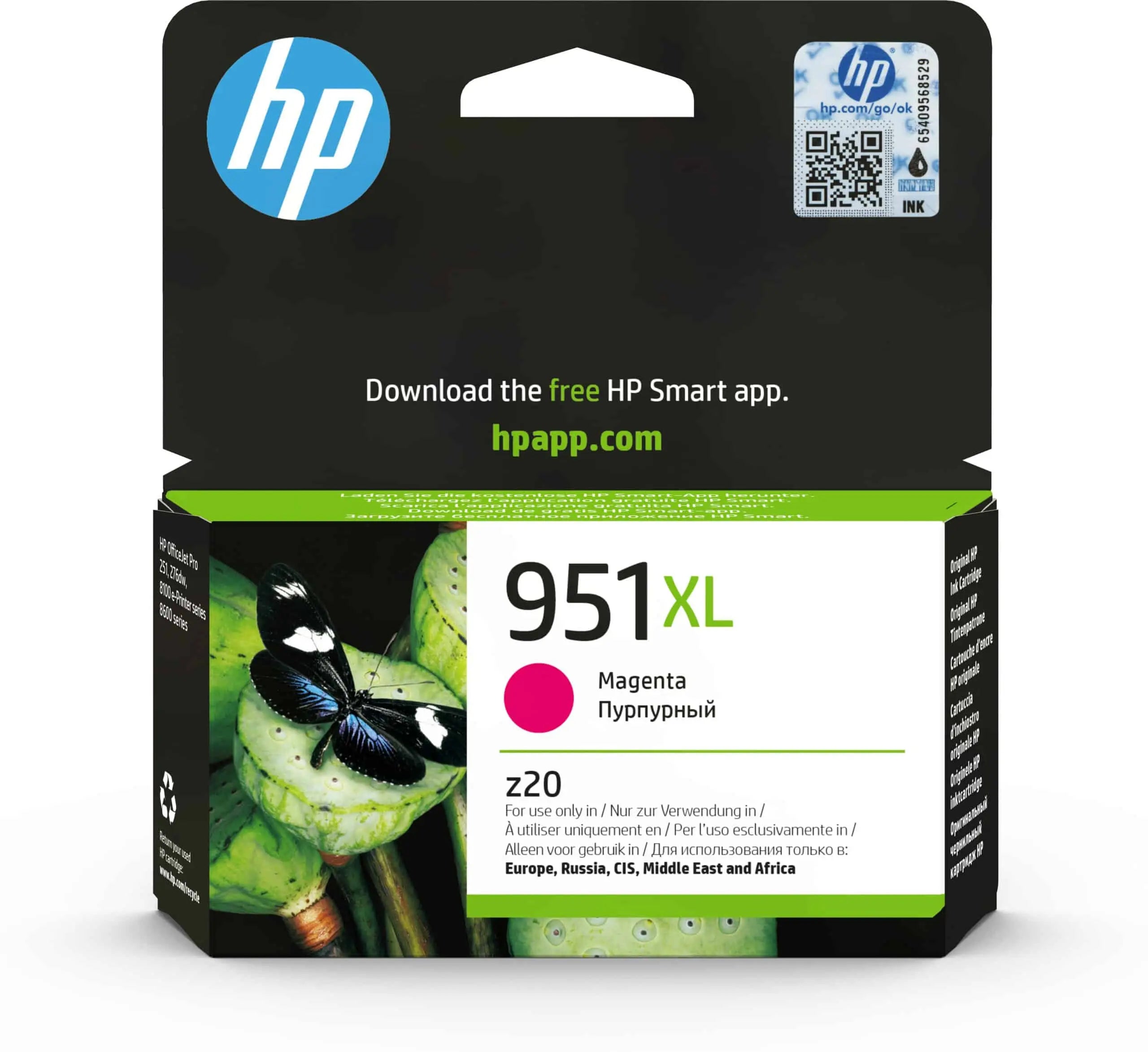 HP 951XL Magenta – Cartouche d’encre grande capacité HP d’origine (CN047AE) Connecto.ma